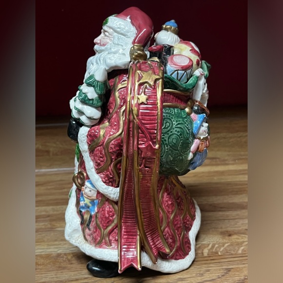 Vintage 1993 Fritz and Floyd Christmas Santa with Sack Teapot - Picture 2 of 10